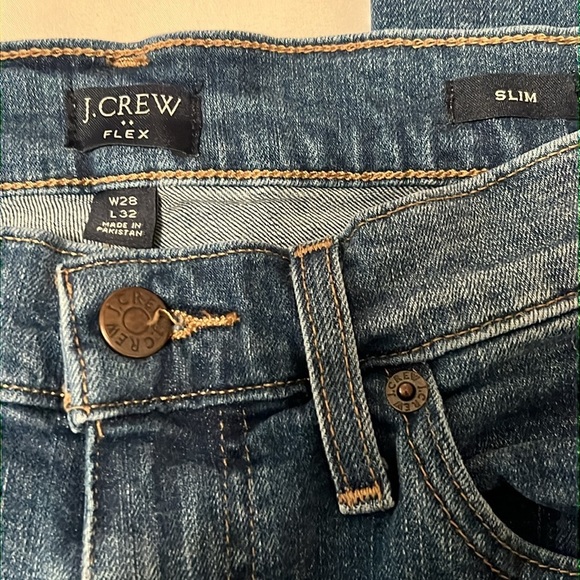 J Crew Factory Flex Slim Straight Leg Jeans - Picture 5 of 6